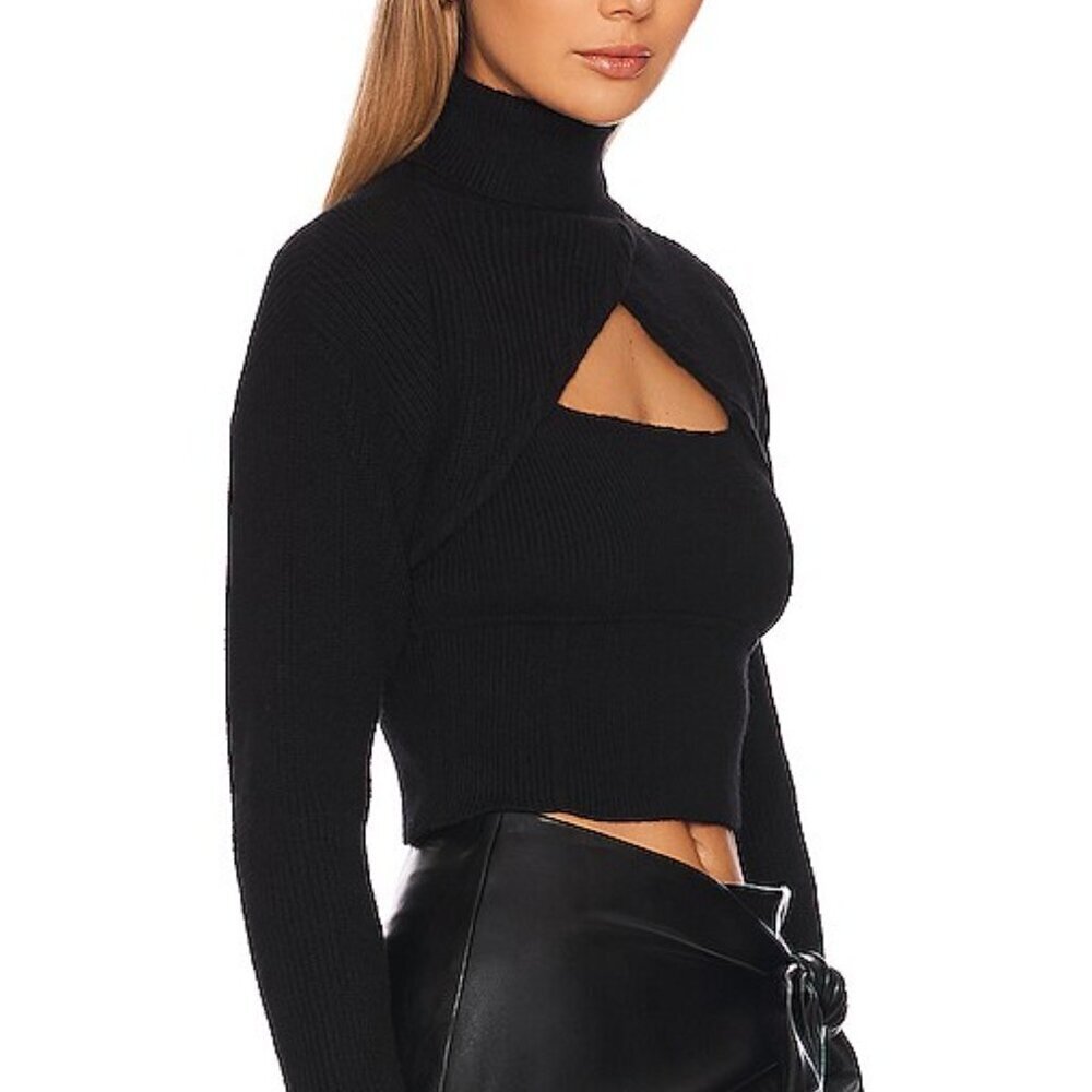 ASTR The Label Taissa Cut-Out Knit Set – Cami + Detachable Turtleneck Shrug - Picture 3 of 10
